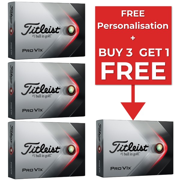 Titleist 2021 Pro V1x 4 for 3 Golf Balls